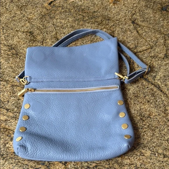 Hammitt  Baby Blue/ Lilac Pebbled Leather Crossbody Bag Like New - Picture 3 of 11